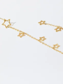 PARFOIS Halsketten|Kurze Halsketten>Ohrstecker Aus Stahl Mit Stern Golden