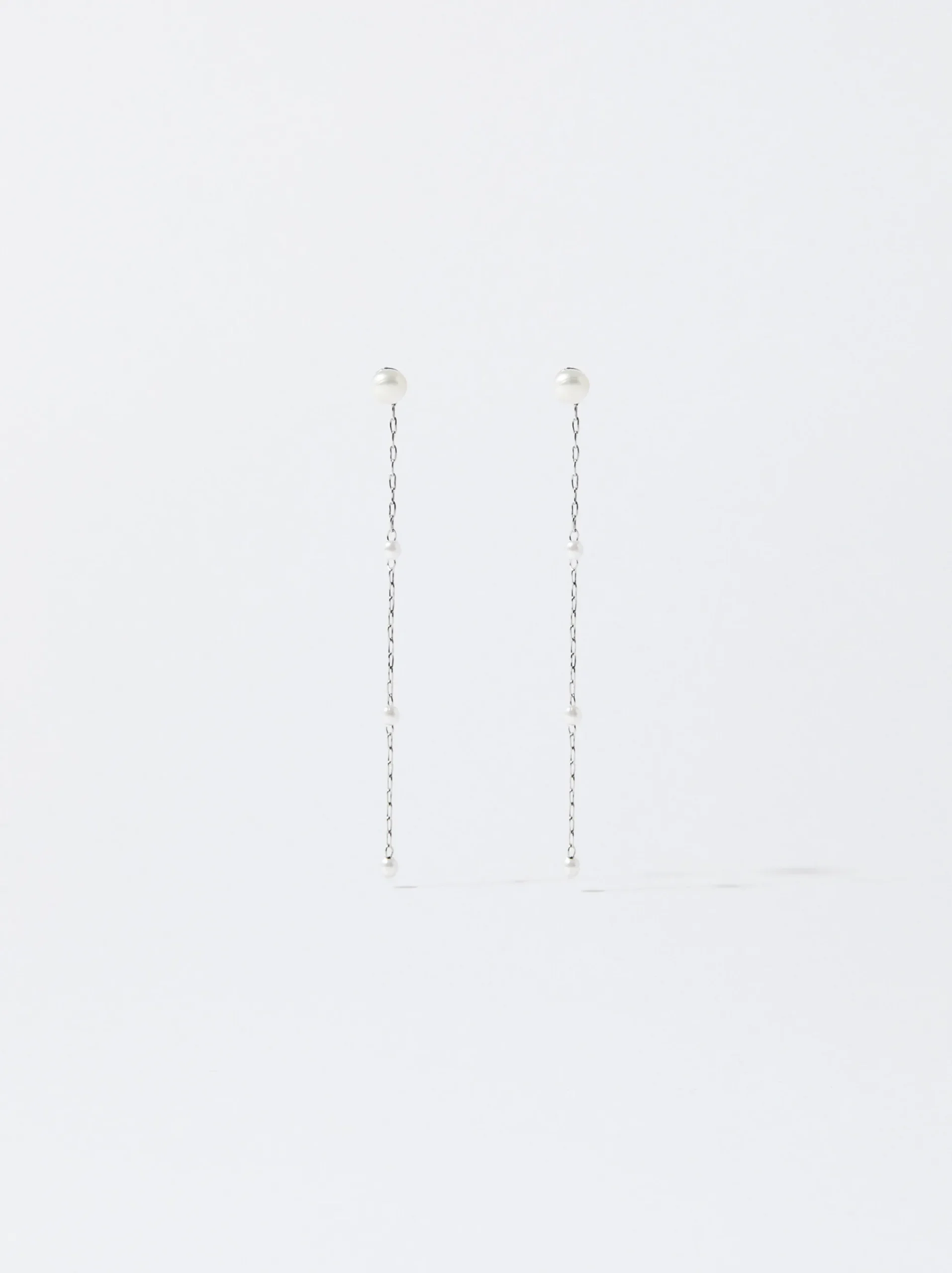 PARFOIS Ohrringe>Ohrstecker Aus Stahl Mit Perlen Silber