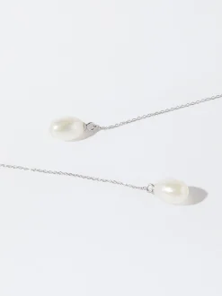 PARFOIS Halsketten|Kurze Halsketten>Ohrstecker Aus Stahl Mit Perlen Silber