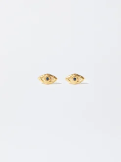 PARFOIS Halsketten|Kurze Halsketten>Ohrstecker Aus Stahl Mit Zierauge Golden