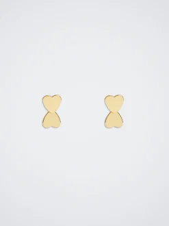 PARFOIS Halsketten|Kurze Halsketten>Ohrstecker Aus Stahl Mit Herz Golden