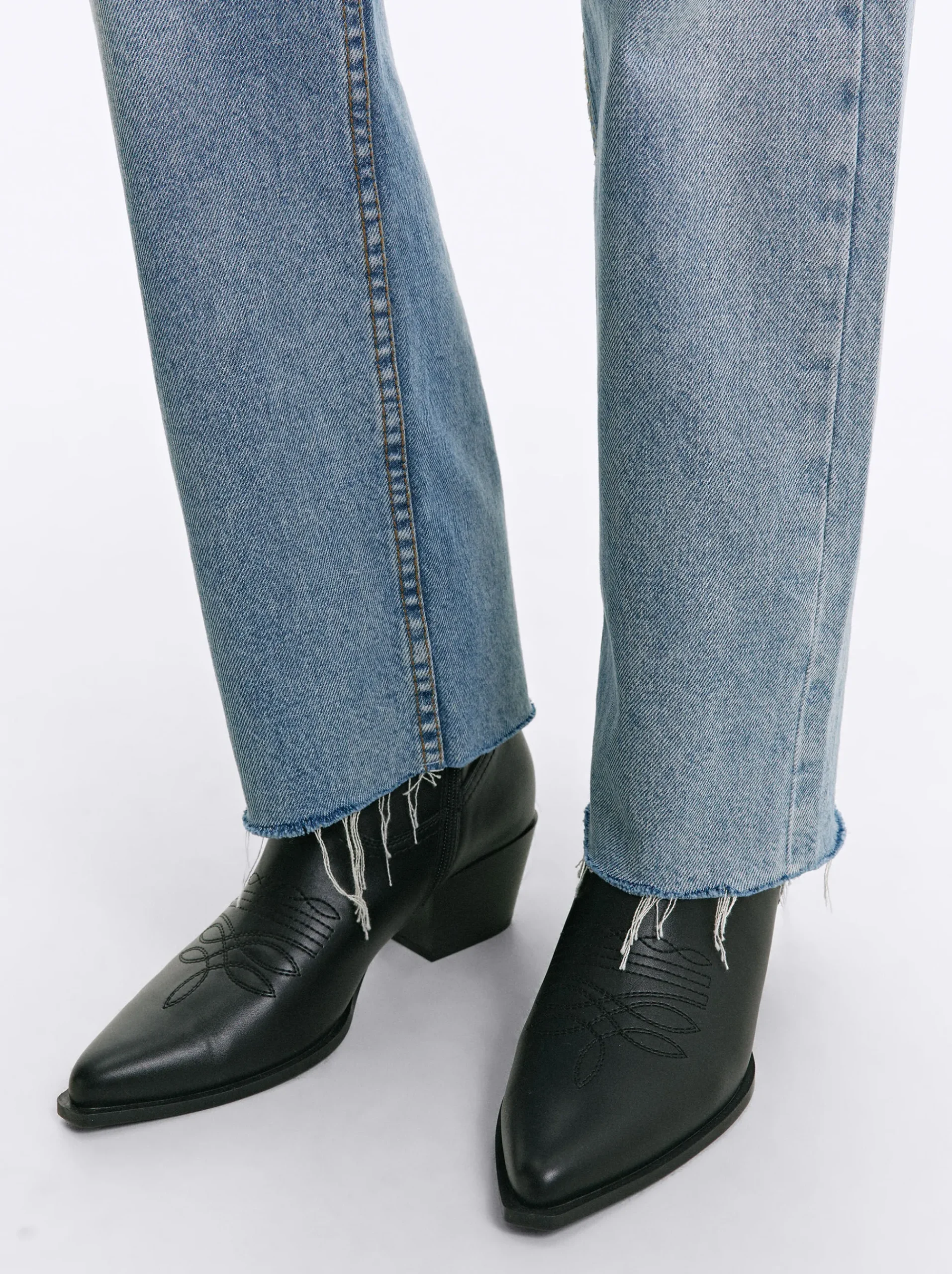 PARFOIS Ringe>Online Exclusive - Cowboystiefel Aus Leder Schwarz