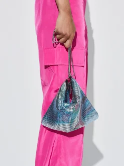 PARFOIS Schultertaschen>Online Exclusive - Festliche Schultertasche Mit Meshstoff Blau