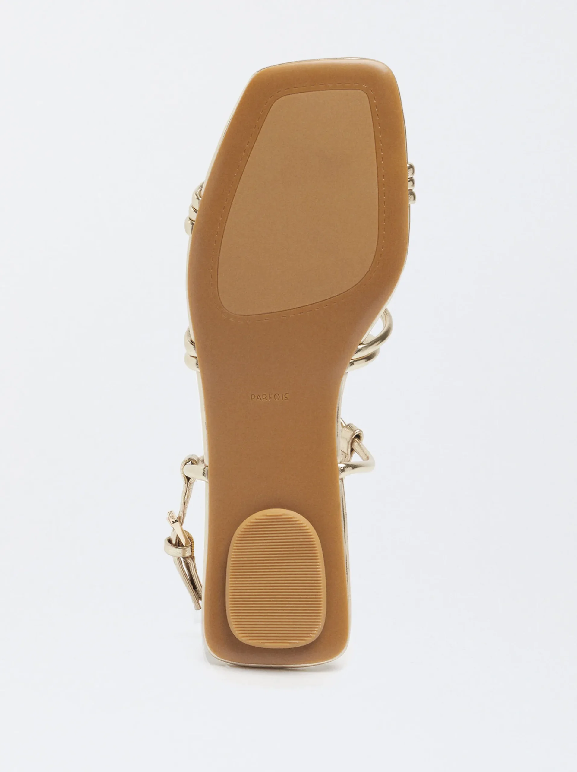 PARFOIS Raffinierter Modeschmuck|Lange Ohrringe>Online Exclusive - Flache Sandalen Mit Zierknoten Golden