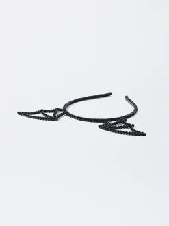 PARFOIS Metall Sonnenbrille|Quadratische Sonnenbrille>Online Exclusive - Fledermaus-Stirnband Schwarz