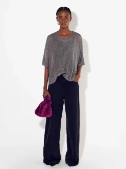 PARFOIS Kleider>Online Exclusive - Helles Stricktop Silber