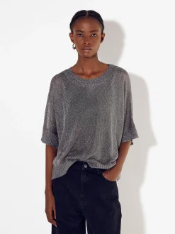 PARFOIS Kleider>Online Exclusive - Helles Stricktop Silber