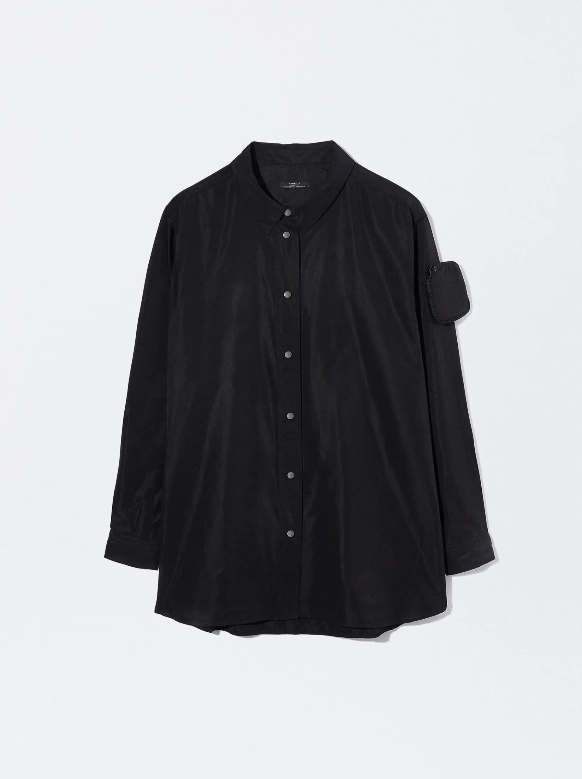 PARFOIS Basics|Strick>Online Exclusive - Hemd Aus Nylon Mit Tasche Schwarz