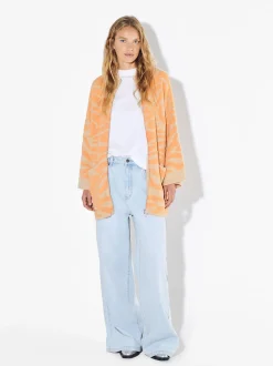 PARFOIS Tops und Shirts>Online Exclusive - Jacquard-Strickjacke Orange