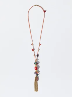 PARFOIS Set Ohrringen|Hoop-Ohrringe>Online Exclusive - Kette Mit Blume Mehrfarbig