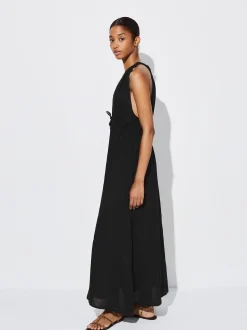 PARFOIS Basics|Strick>Online Exclusive - Kleid Mit Leinen Schwarz