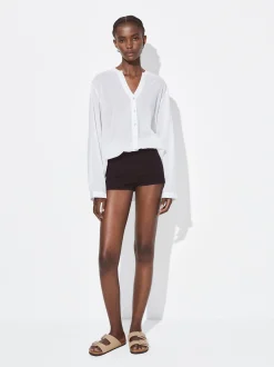 PARFOIS Basics|Strick>Online Exclusive - Langarm-Hemd Aus Baumwolle Weib