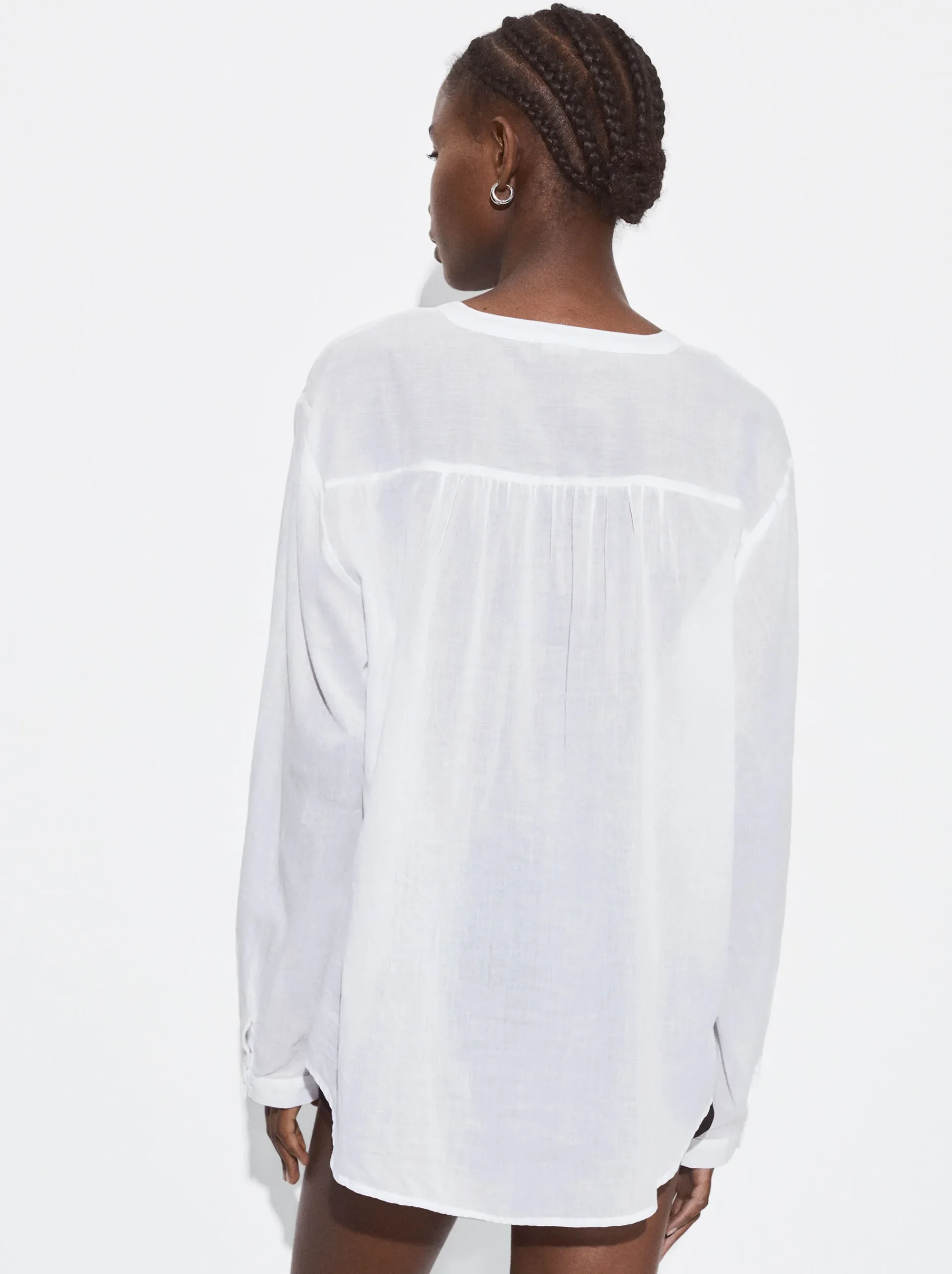 PARFOIS Basics|Strick>Online Exclusive - Langarm-Hemd Aus Baumwolle Weib