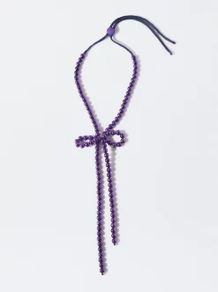 PARFOIS Strick|Pullover Und Jacke>Online Exclusive - Lange Halskette Mit Schleife Violett