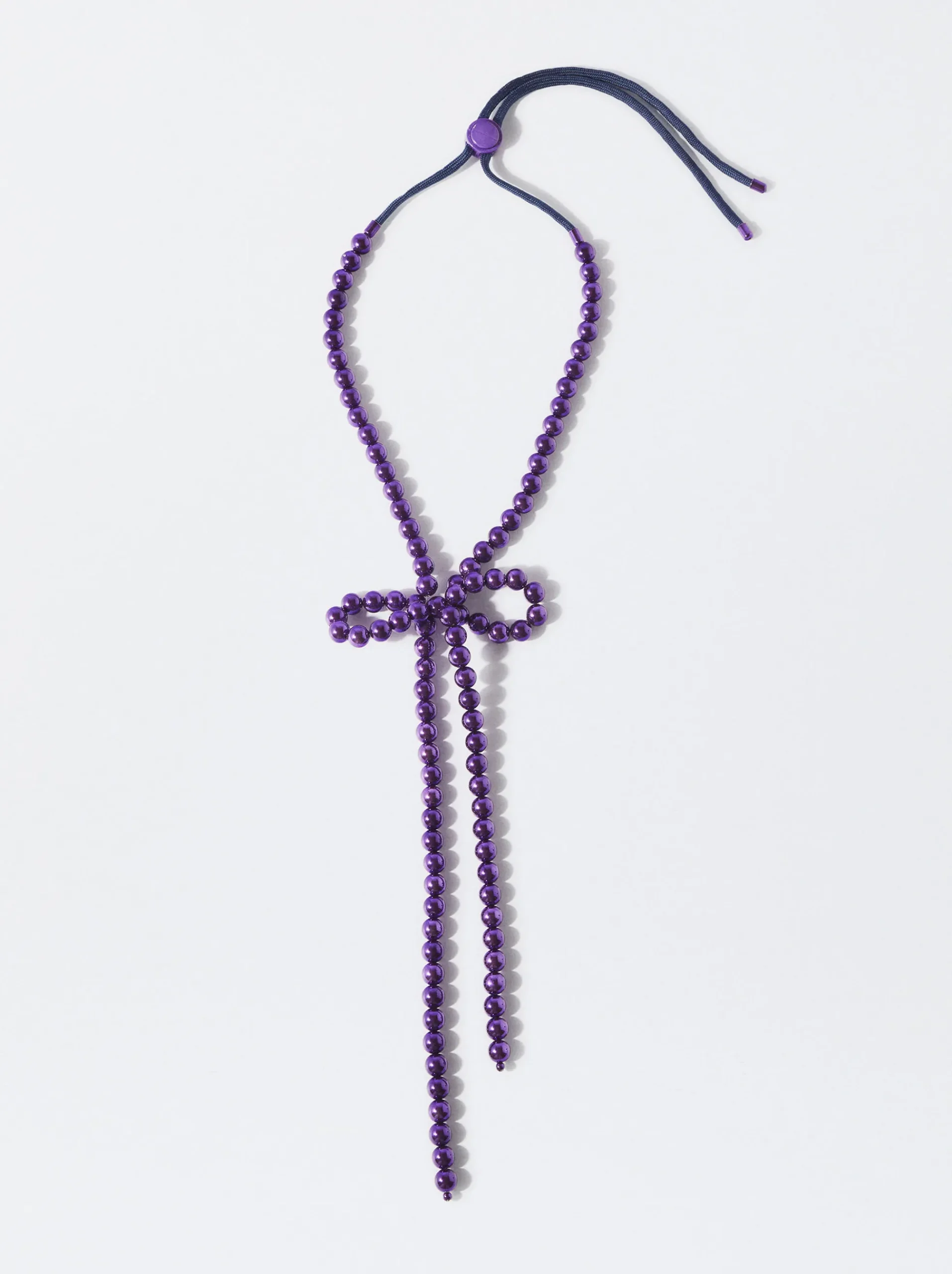 PARFOIS Strick|Pullover Und Jacke>Online Exclusive - Lange Halskette Mit Schleife Violett