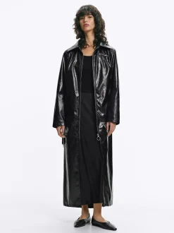 PARFOIS Strohsäcke>Online Exclusive - Langer Lackmantel Schwarz