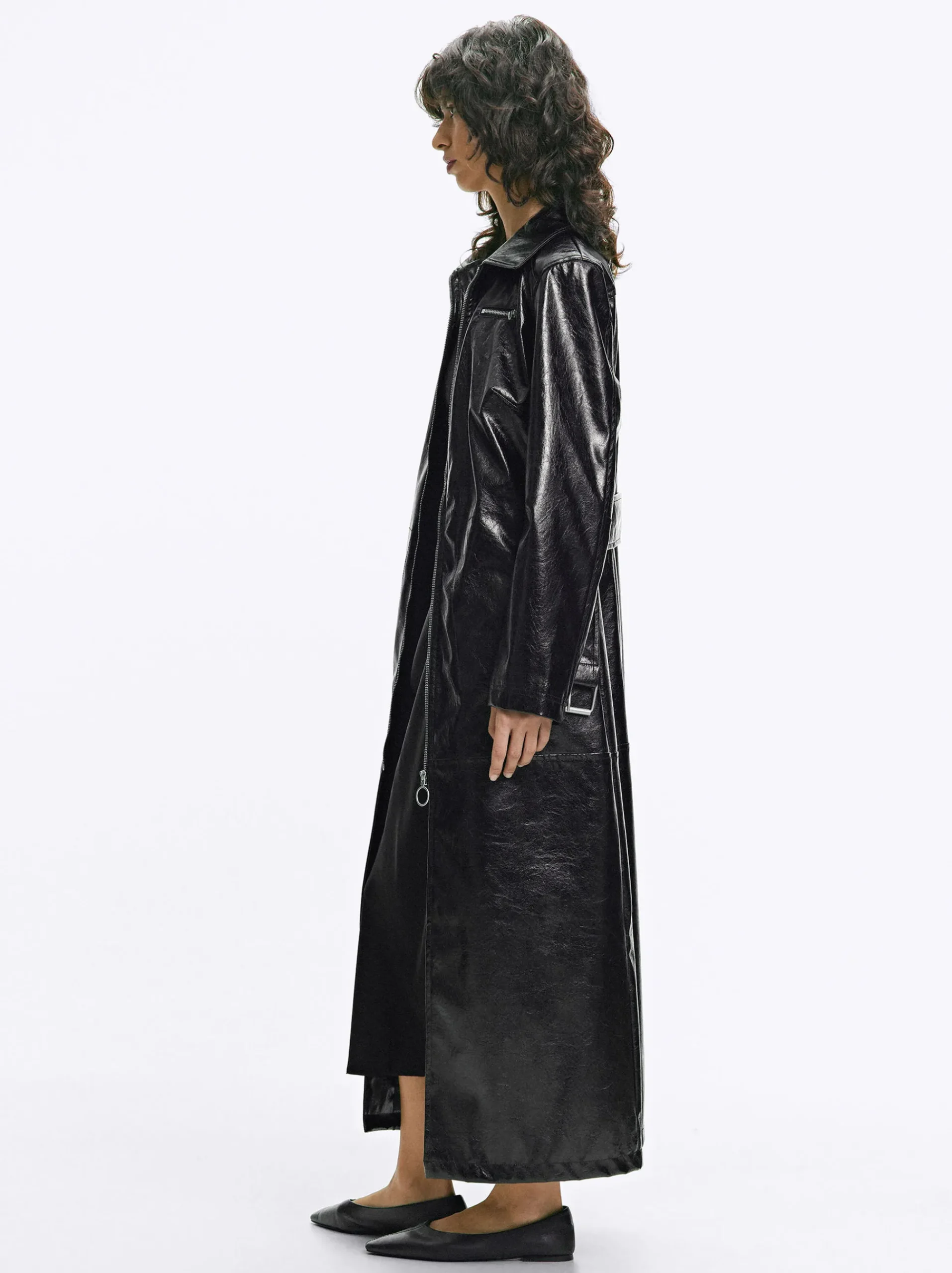 PARFOIS Strohsäcke>Online Exclusive - Langer Lackmantel Schwarz