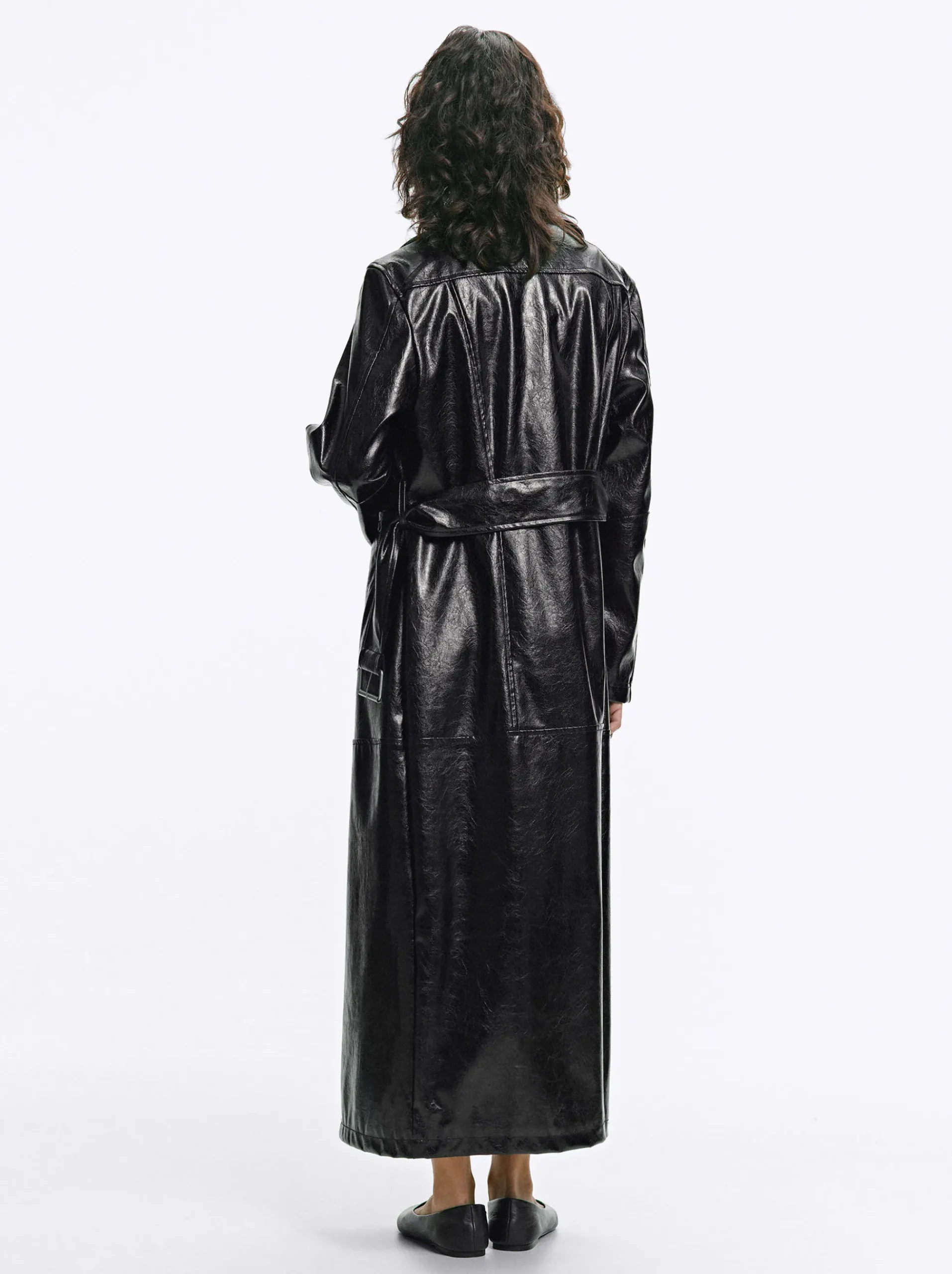 PARFOIS Strohsäcke>Online Exclusive - Langer Lackmantel Schwarz