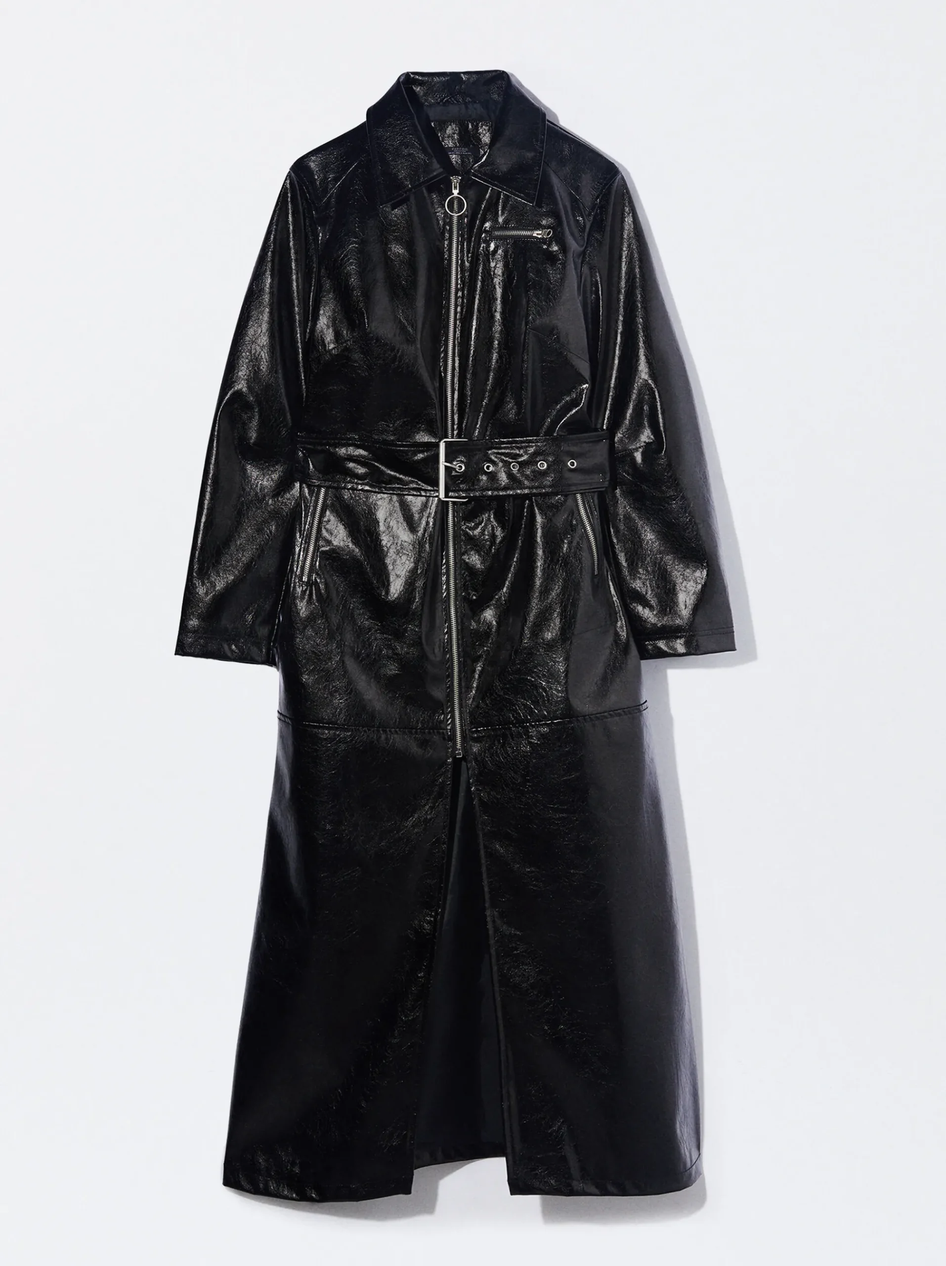 PARFOIS Strohsäcke>Online Exclusive - Langer Lackmantel Schwarz
