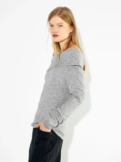 PARFOIS Hosen>Online Exclusive - Off-Shoulder-Pullover Grau