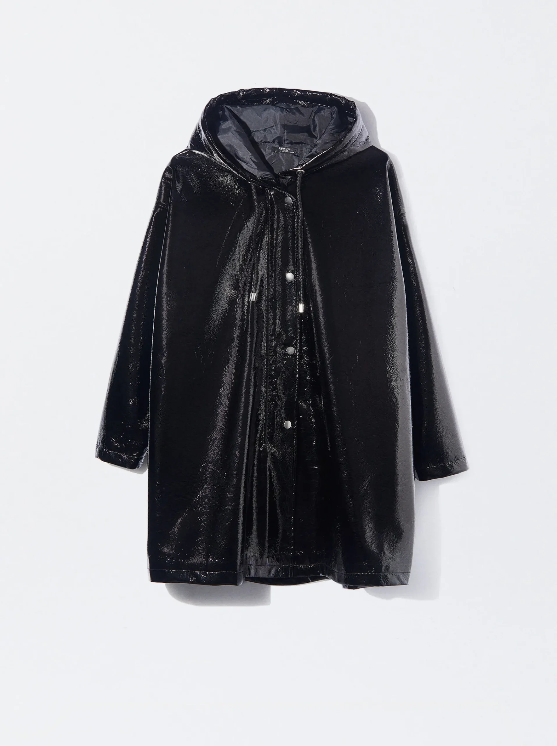 PARFOIS Raffinierter Modeschmuck|Kurze Ohrringe>Online Exclusive - Parka In Lackoptik Mit Kapuze Schwarz