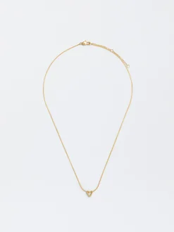 PARFOIS Basics|Kurze Ohrringe>Online Exclusive - Personalisierte Stahl-Halskette Mit Herz Golden