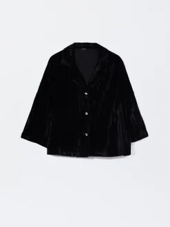 PARFOIS Kleider>Online Exclusive - Samtbluse Schwarz