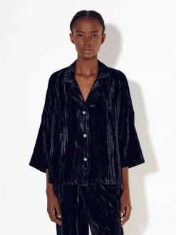PARFOIS Kleider>Online Exclusive - Samtbluse Schwarz
