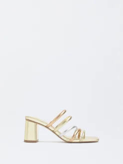 PARFOIS Raffinierter Modeschmuck|Kurze Halsketten>Online Exclusive - Sandalen Mit Absatz Und Metallic-Riemchen Mehrfarbig