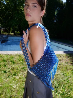 PARFOIS Schultertaschen>Online Exclusive - Schultertasche Mit Perlen Blau