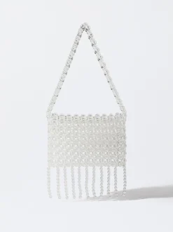PARFOIS Blazer und Mäntel>Online Exclusive - Schultertasche Mit Perlen Grau