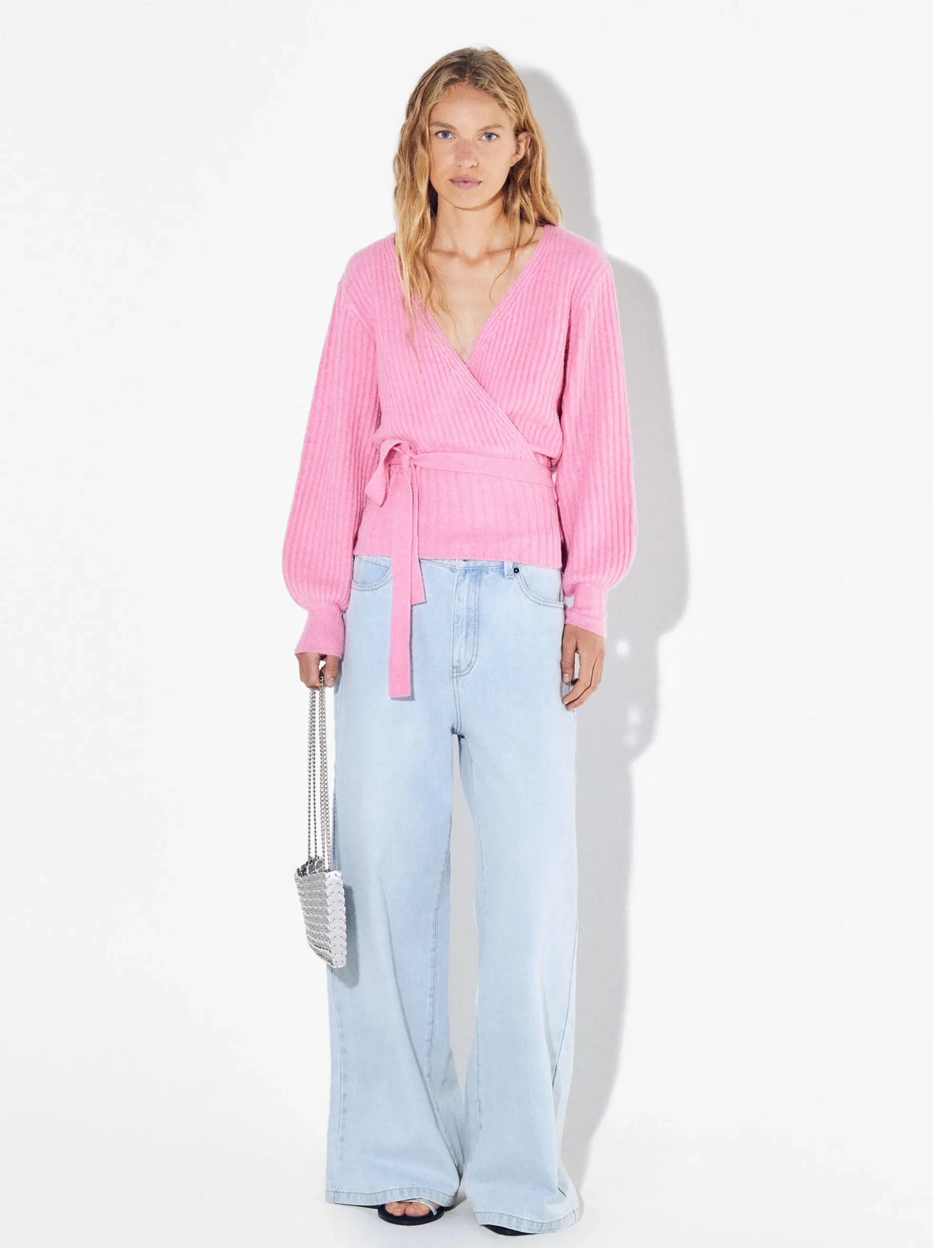 PARFOIS Hosen>Online Exclusive - Strickjacke Mit Schleife Rosa