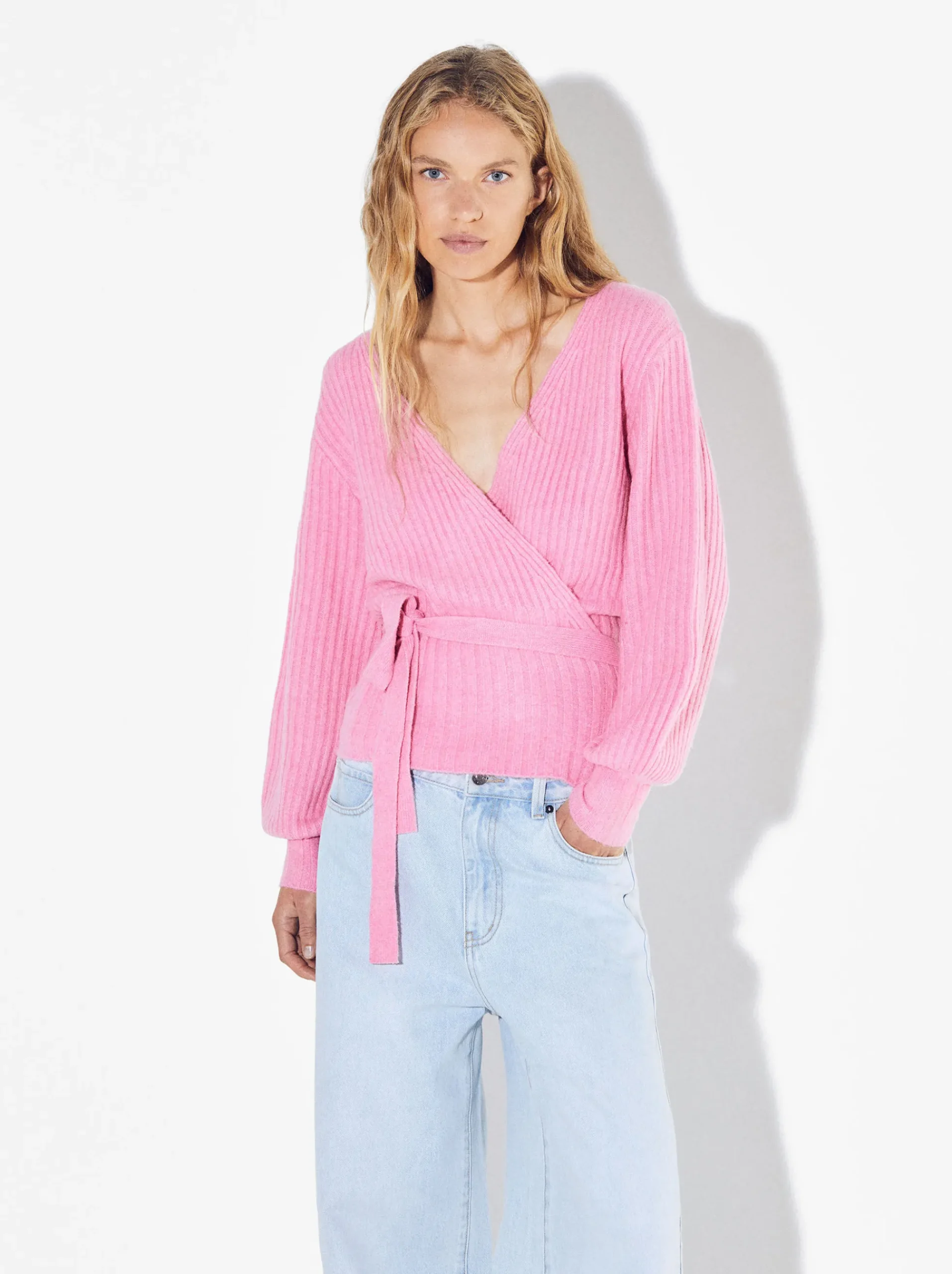 PARFOIS Hosen>Online Exclusive - Strickjacke Mit Schleife Rosa