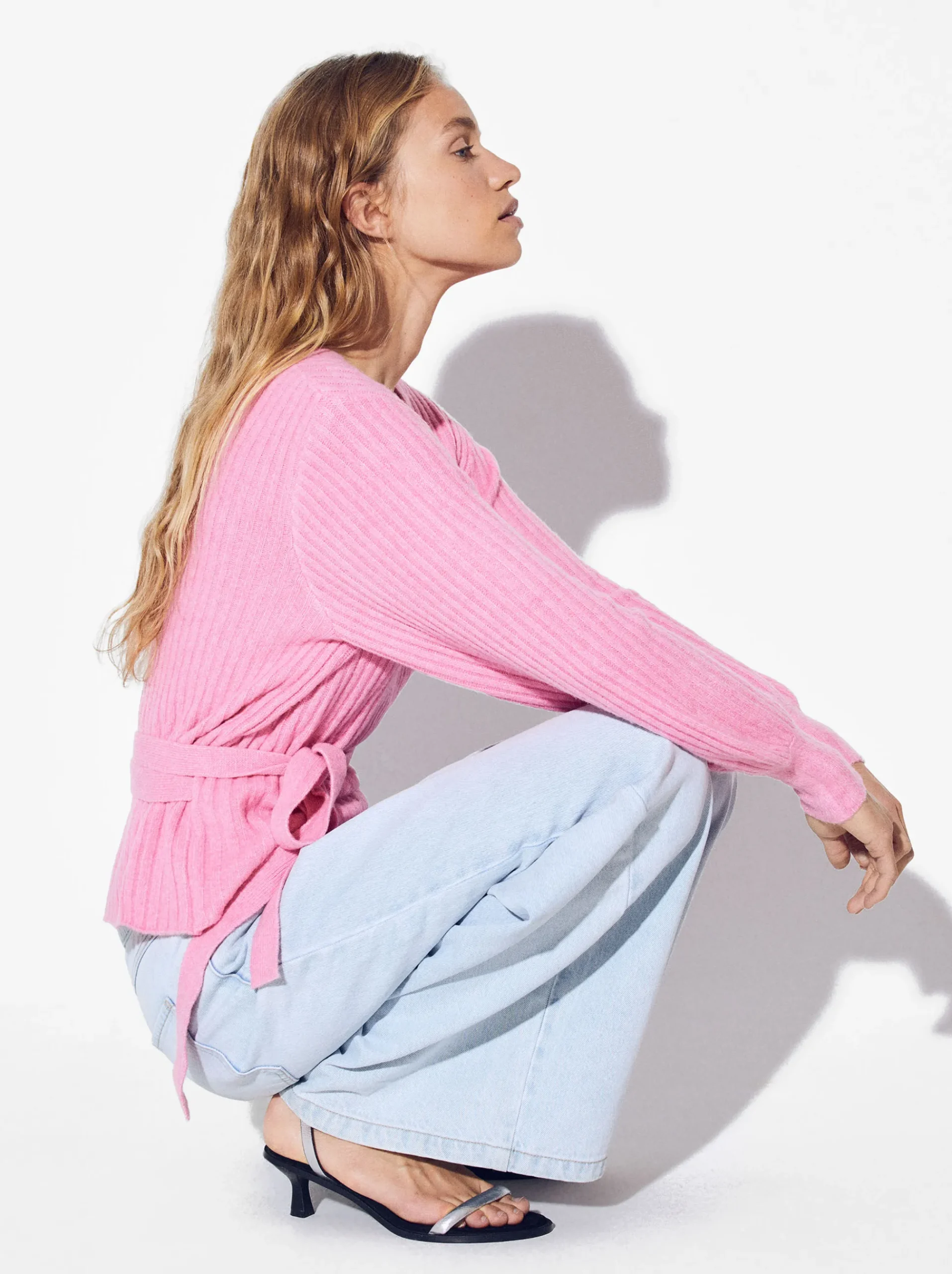 PARFOIS Hosen>Online Exclusive - Strickjacke Mit Schleife Rosa