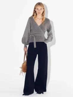 PARFOIS Tops und Shirts>Online Exclusive - Strickjacke Mit Schleife Grau