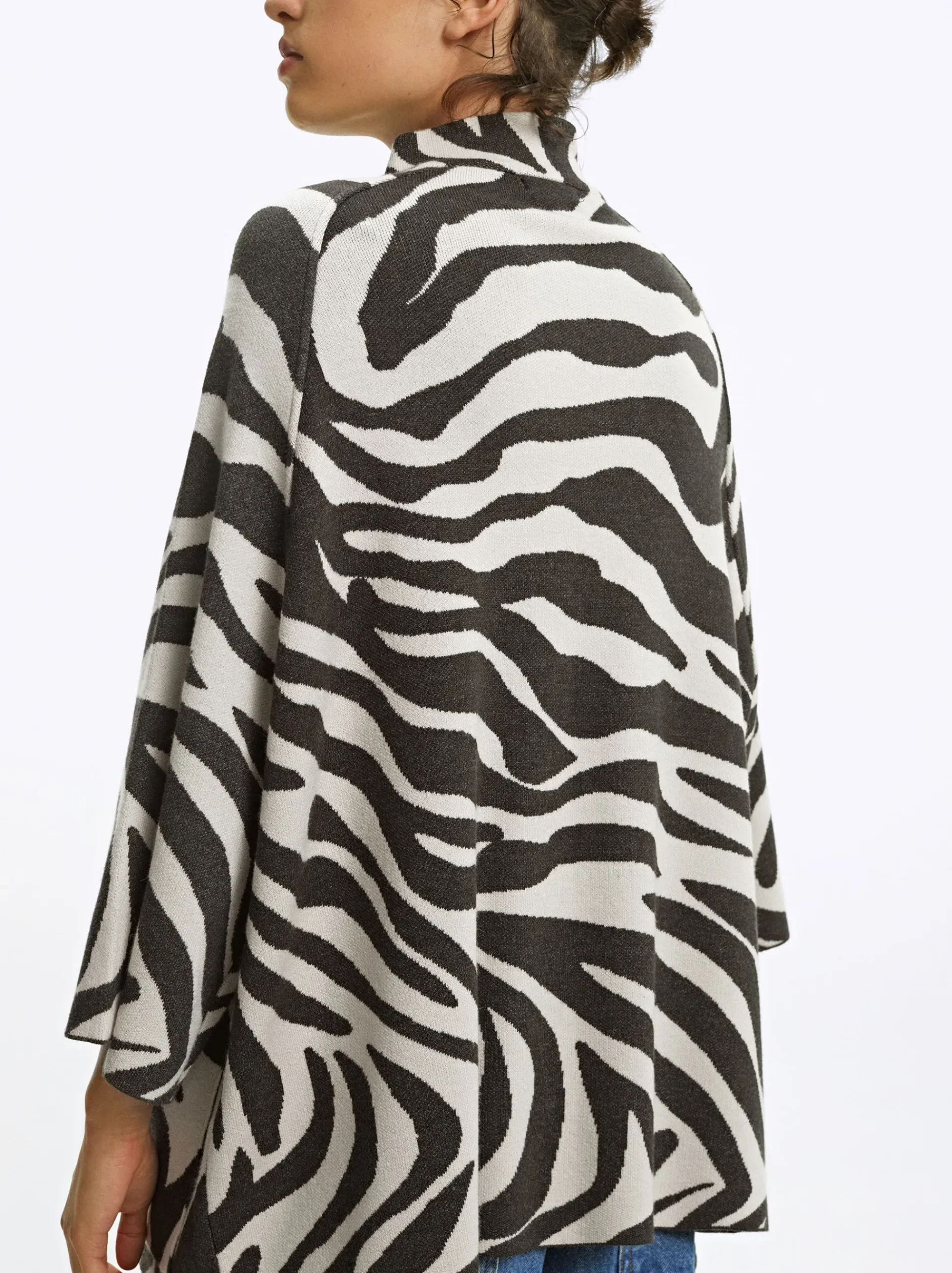 PARFOIS Kleider>Online Exclusive - Strickponcho Mit Kapuze Mehrfarbig
