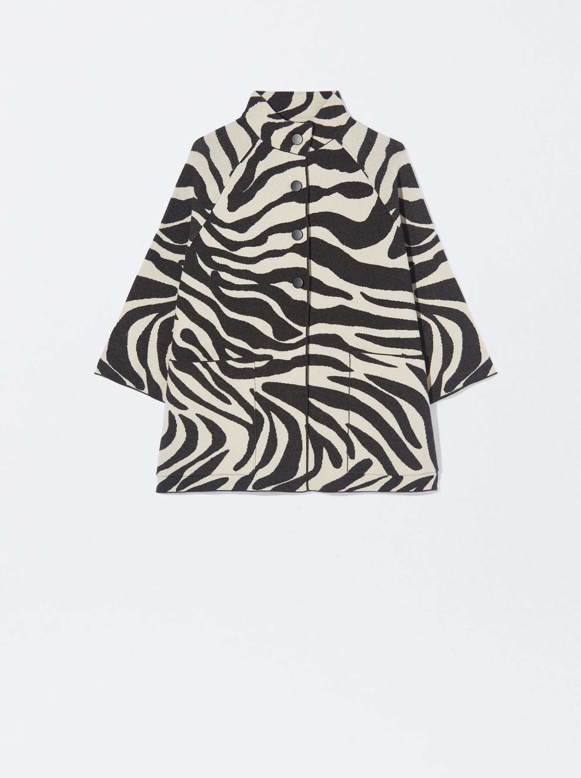 PARFOIS Kleider>Online Exclusive - Strickponcho Mit Kapuze Mehrfarbig