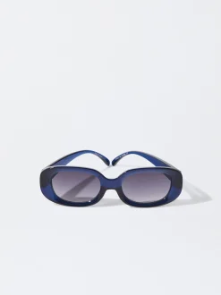 PARFOIS Klammer|Basics>Ovale Sonnenbrille Blau