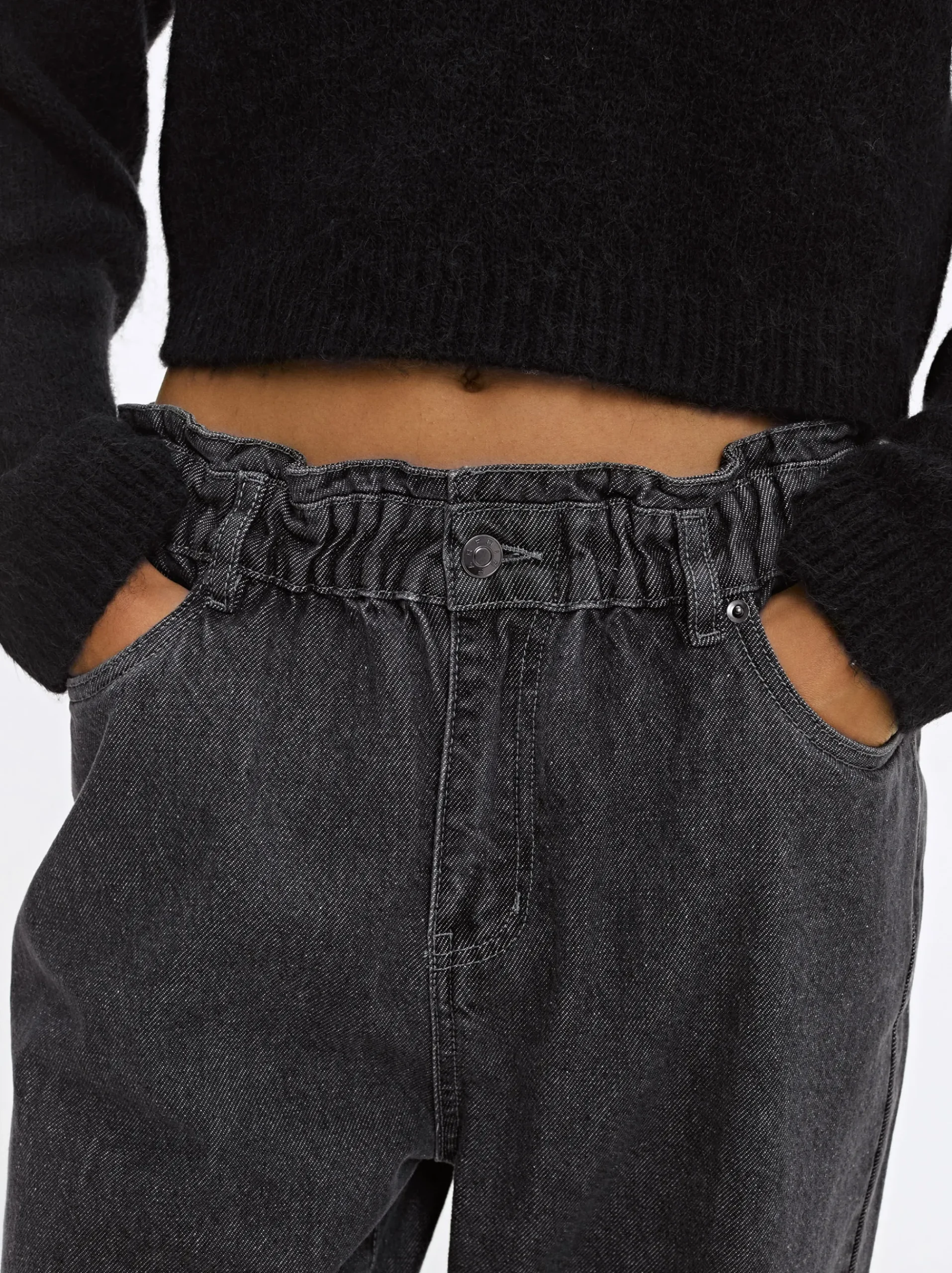 PARFOIS Strick|Pullover Und Jacke>Paperbag-Jeans Grau
