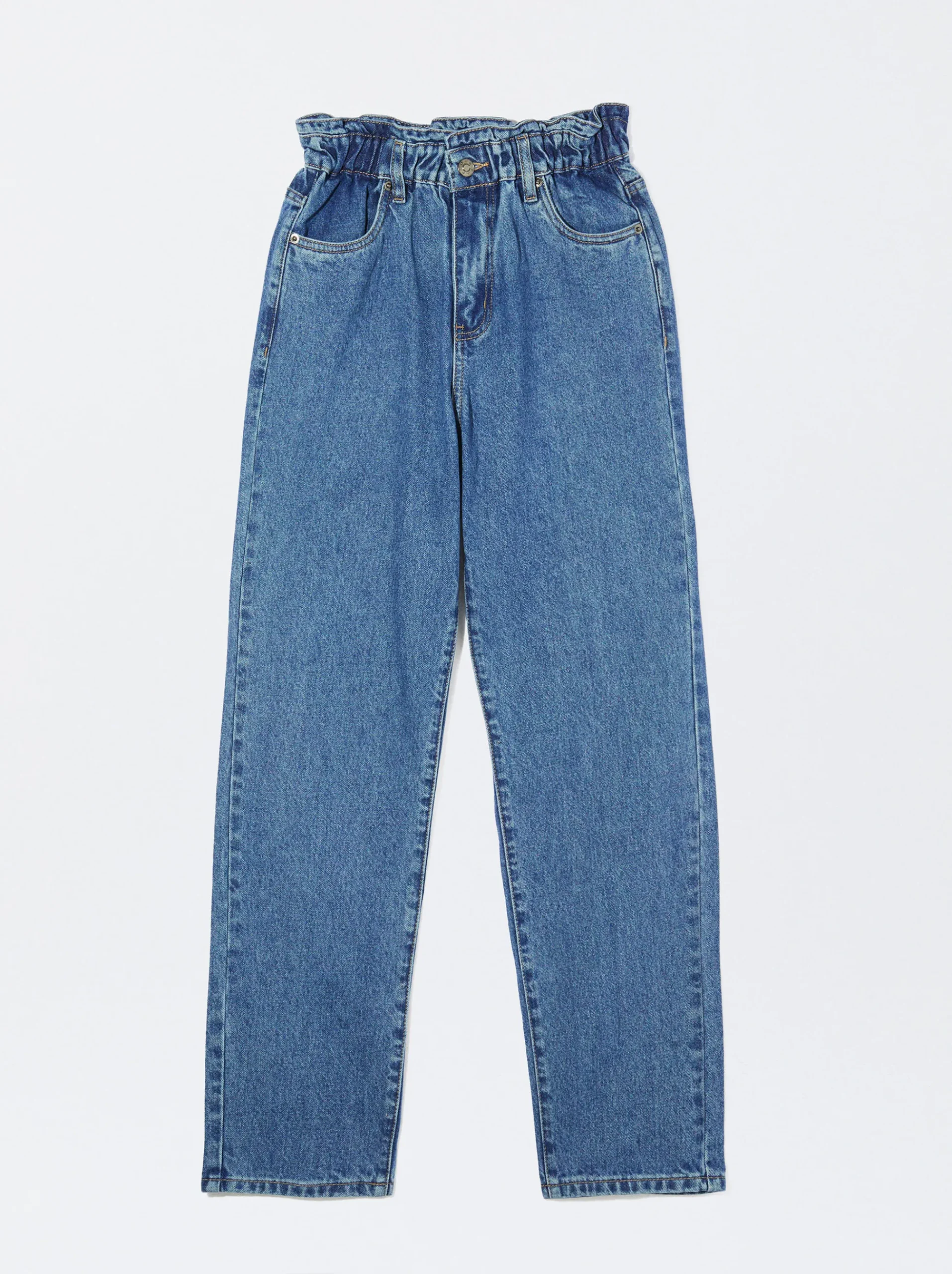 PARFOIS Strick|Tops und Shirts>Paperbag-Jeans Blau