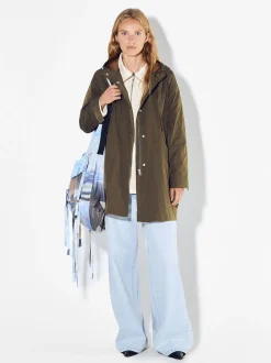 PARFOIS Raffinierter Modeschmuck|Kurze Ohrringe>Parka Mit Taschen Und Kapuzen Khaki
