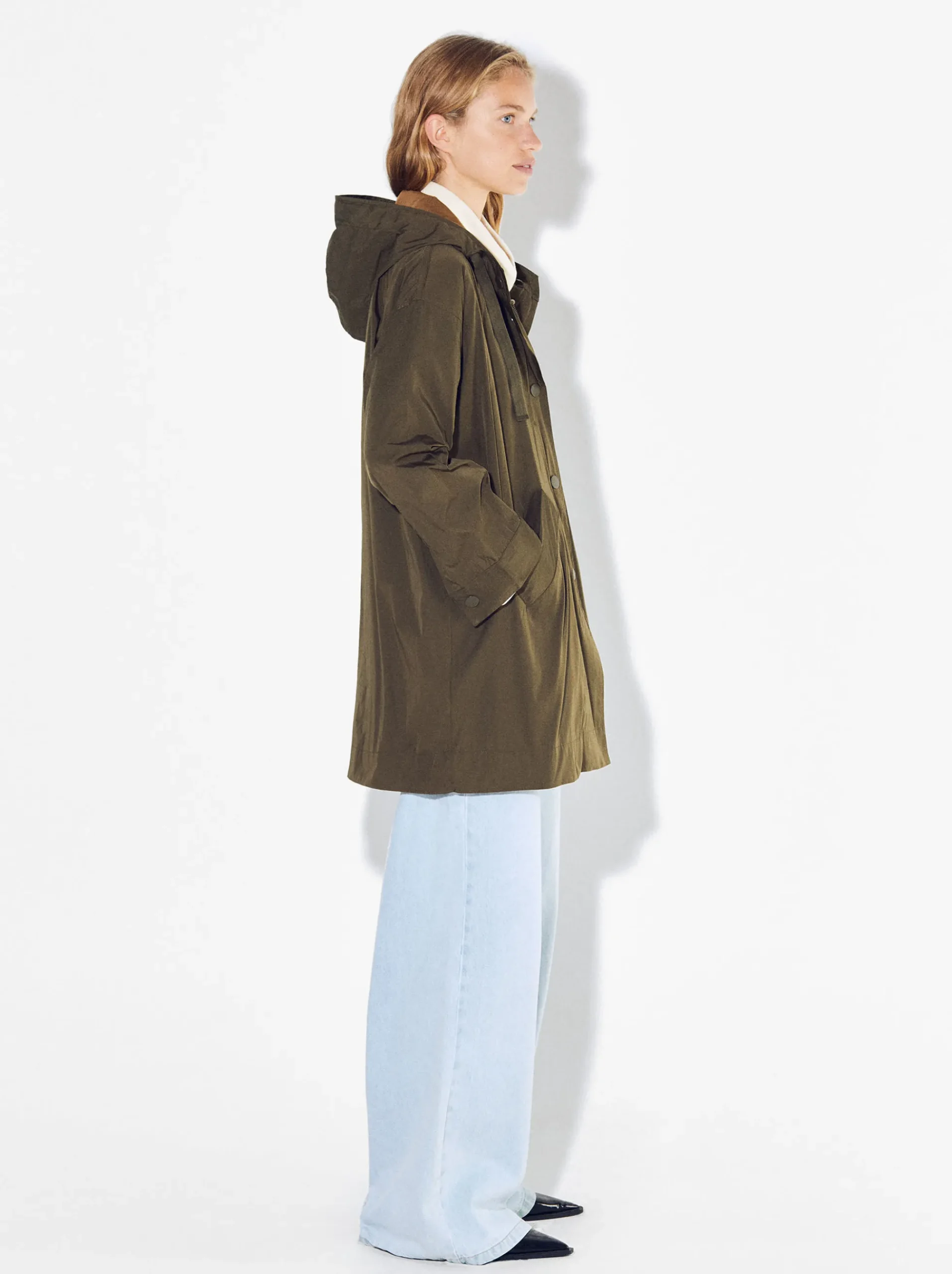 PARFOIS Raffinierter Modeschmuck|Kurze Ohrringe>Parka Mit Taschen Und Kapuzen Khaki