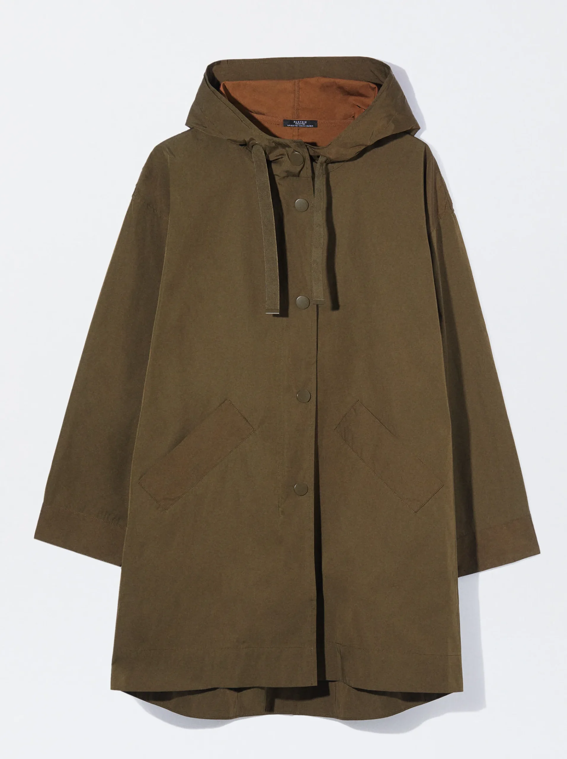 PARFOIS Raffinierter Modeschmuck|Kurze Ohrringe>Parka Mit Taschen Und Kapuzen Khaki
