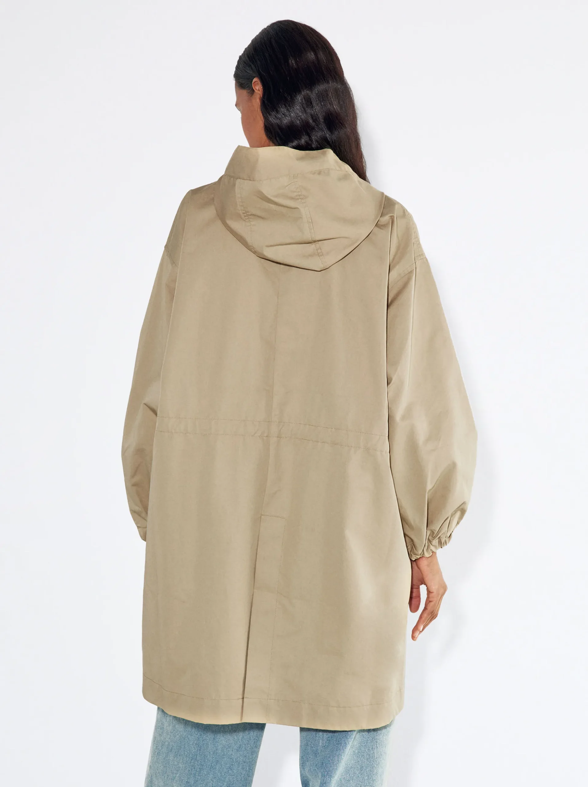 PARFOIS Raffinierter Modeschmuck|Kurze Ohrringe>Parka Mit Taschen Und Kapuzen Beige