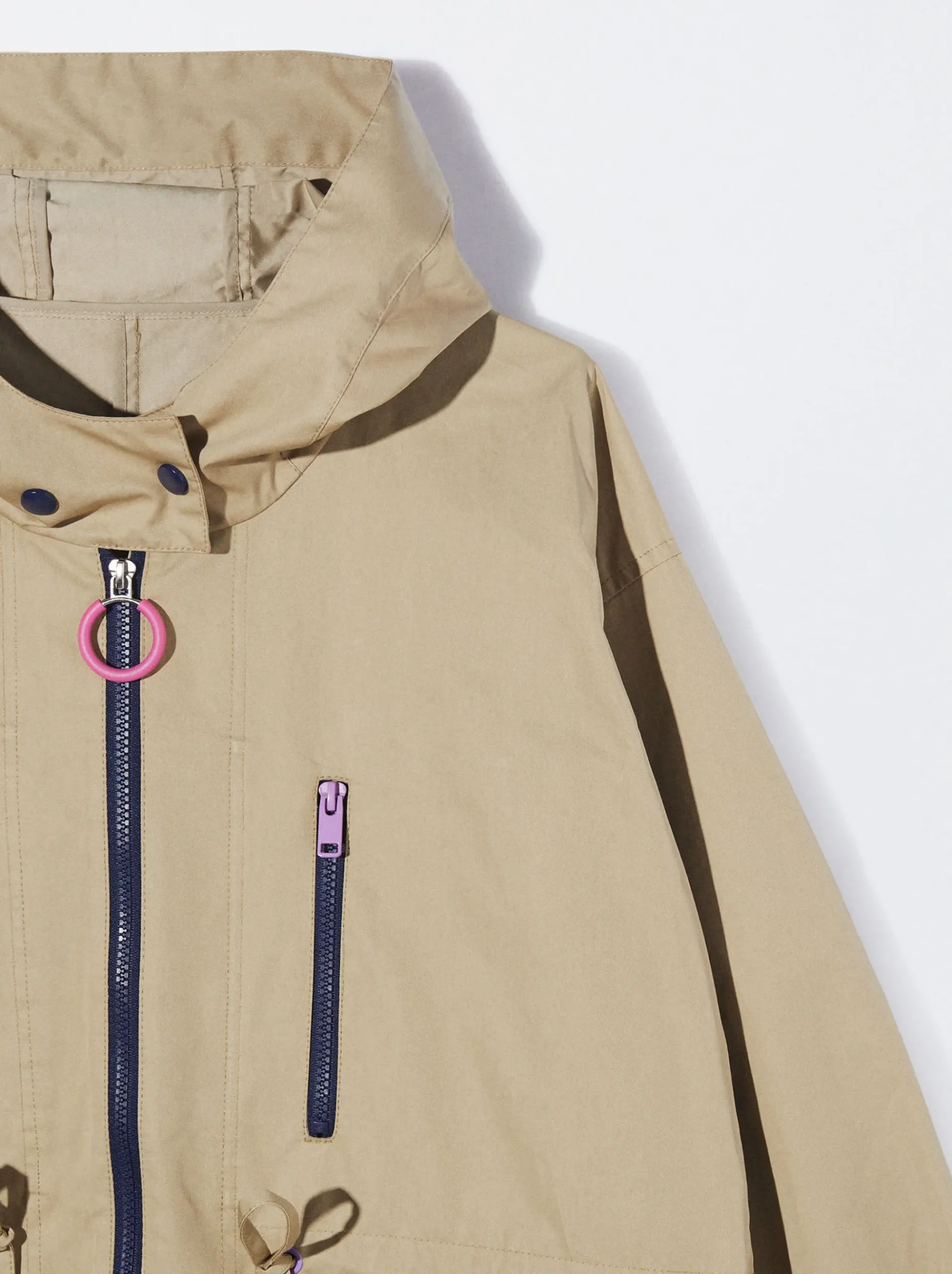 PARFOIS Raffinierter Modeschmuck|Kurze Ohrringe>Parka Mit Taschen Und Kapuzen Beige