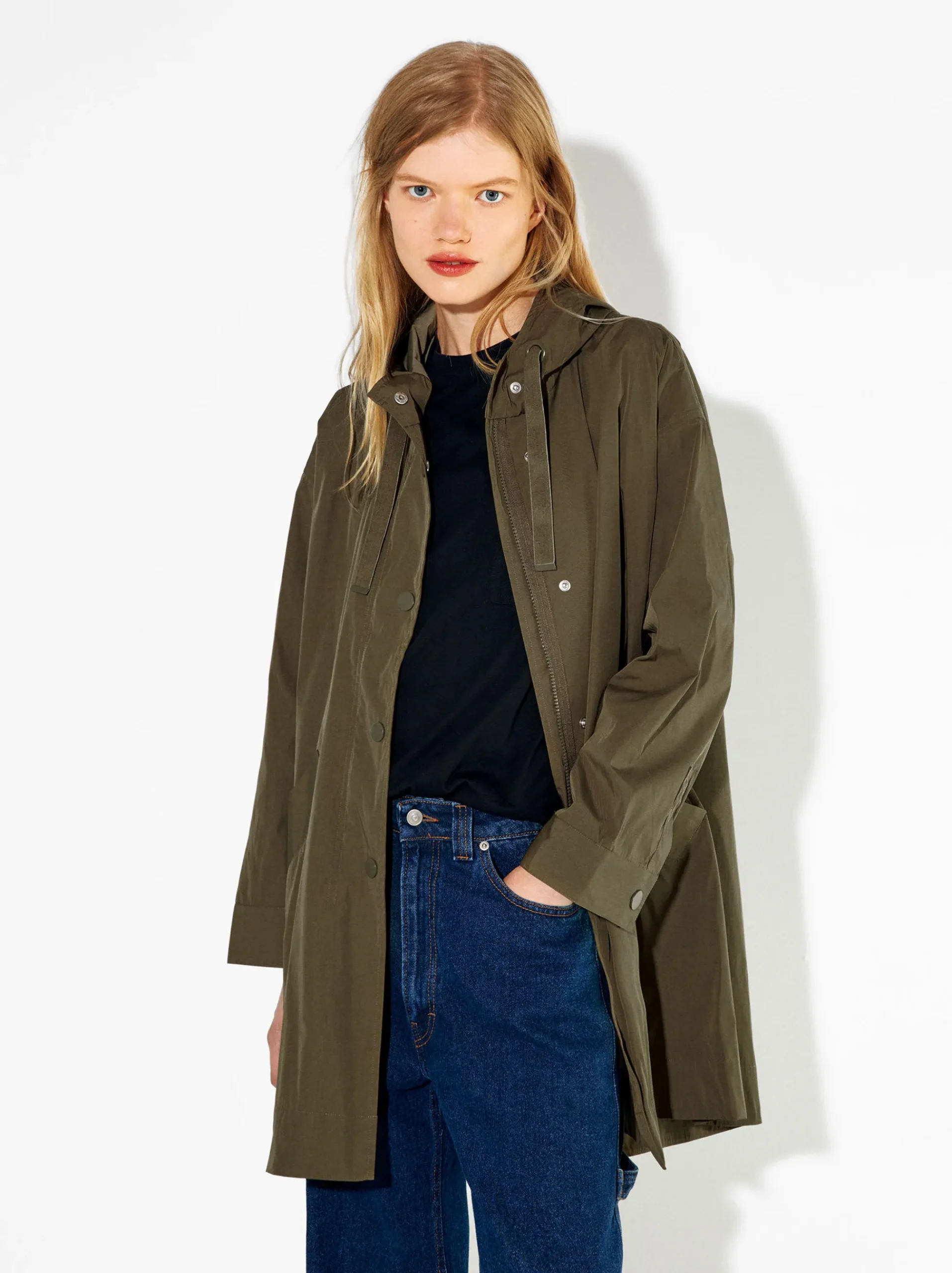 PARFOIS Raffinierter Modeschmuck|Lange Ohrringe>Parka Mit Taschen Und Kapuzen Khaki