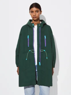 PARFOIS Raffinierter Modeschmuck|Kurze Ohrringe>Parka Mit Taschen Und Kapuzen Gr&uuml;n