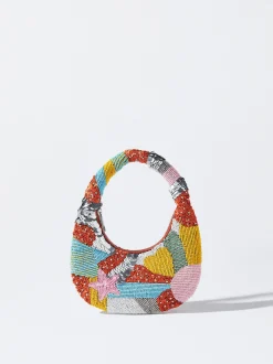 PARFOIS Strohsäcke|Umhängetaschen>Party Clutch Mit Perlen Mehrfarbig