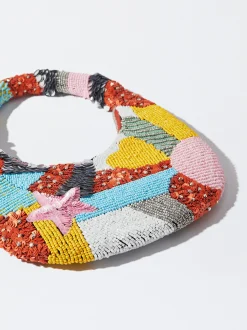 PARFOIS Strohsäcke|Umhängetaschen>Party Clutch Mit Perlen Mehrfarbig