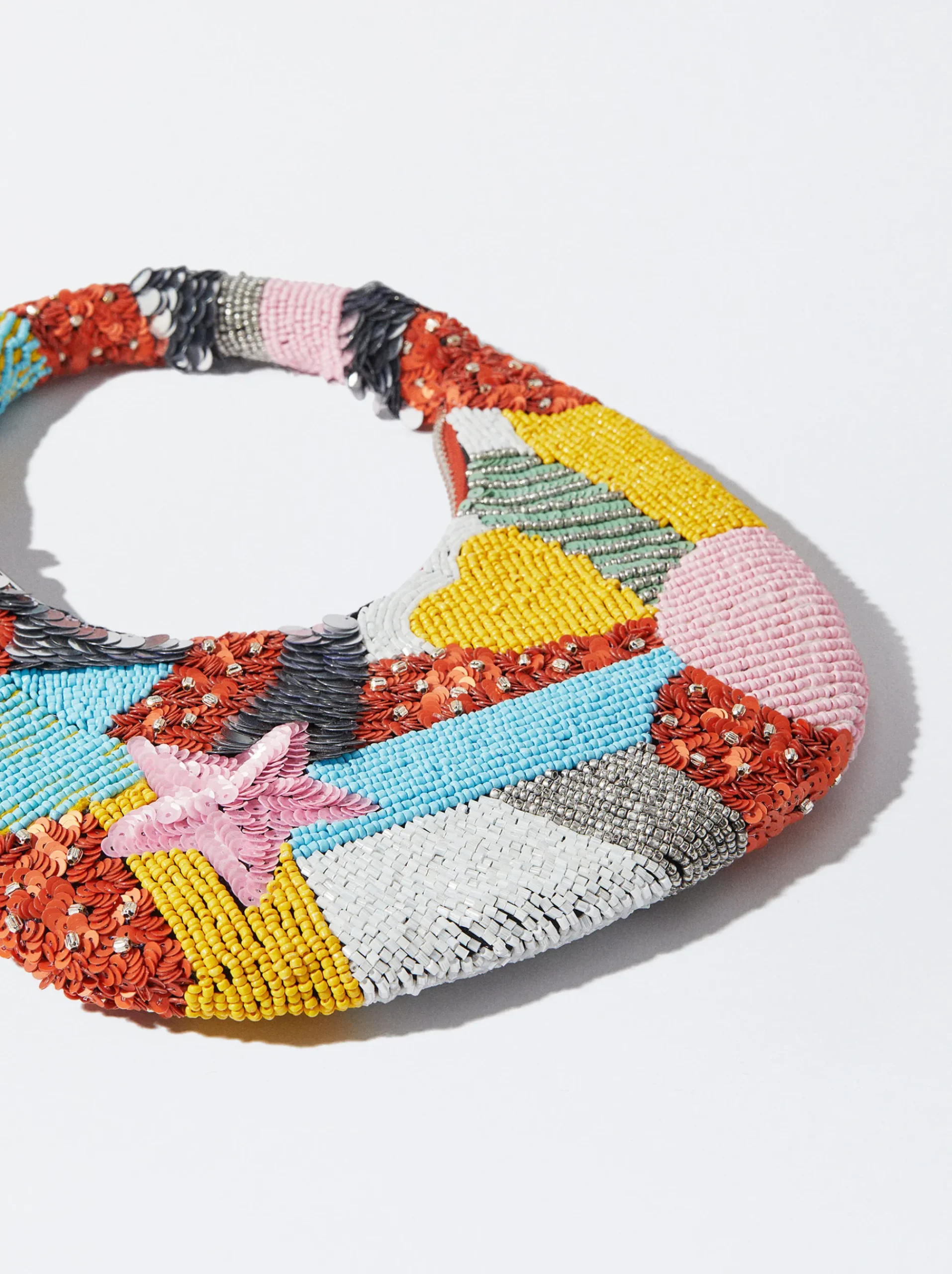 PARFOIS Strohsäcke|Umhängetaschen>Party Clutch Mit Perlen Mehrfarbig